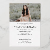 未来エレガントの帽子が待っている！卒業写真 箔招待状 (裏面)