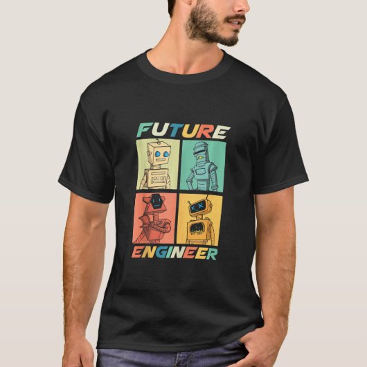 未来エンジニア衣装ロボットロボット大人&気 Tシャツ (正面)