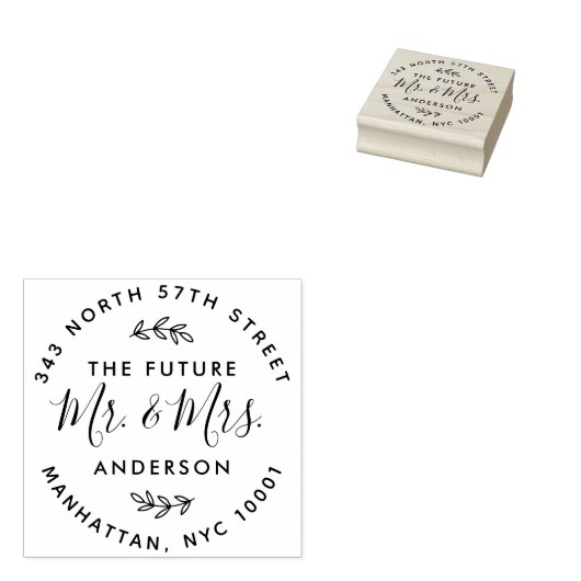 未来カスタムのミセスの結婚差出人住所 ラバースタンプ (押印)