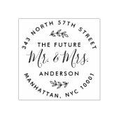 未来カスタムのミセスの結婚差出人住所 ラバースタンプ (インプリント)