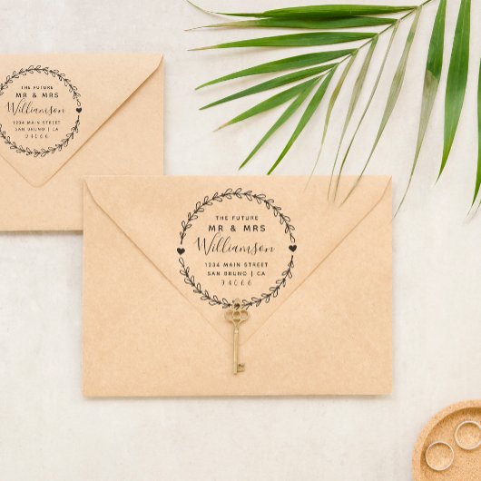 未来カスタムのミセスの結婚差出人住所 ラバースタンプ