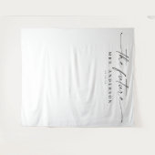 未来クラシックのミセス・ブライダルシャワー背景 タペストリー (正面(横))