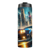 未来クラシックの街並みに対抗するマッスルカー タンブラー (正面)