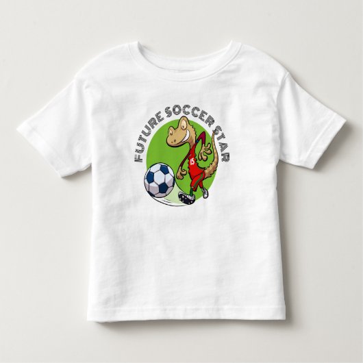 未来サッカーおもしろいスターGECKOサッカーの漫画 トドラーTシャツ (正面)