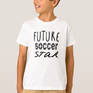 未来サッカーのスターユニセックスキッズティー Tシャツ
