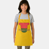 未来シェフキッズイエロー金ゴールド エプロン (インサイチュ)