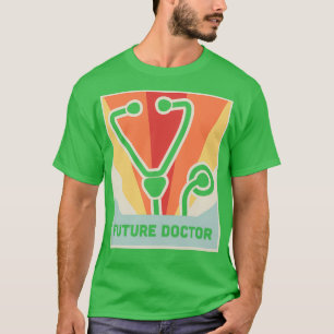 未来ドクターレトロ医学生ポスター Tシャツ