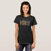 未来ナースレオパード印刷看護学校の学生 Tシャツ (正面フル)