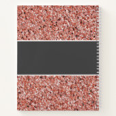 未来ナース医療聴診器ピンクグリッター名 ノートブック (裏面)