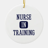 未来ナース看護学校の研修ナース セラミックオーナメント (正面)