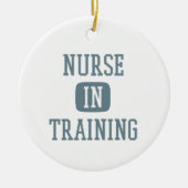 未来ナース看護学校の研修ナース セラミックオーナメント (正面)