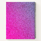 未来ナース聴診器ピンクパープルグリッター名 ノートブック (裏面)