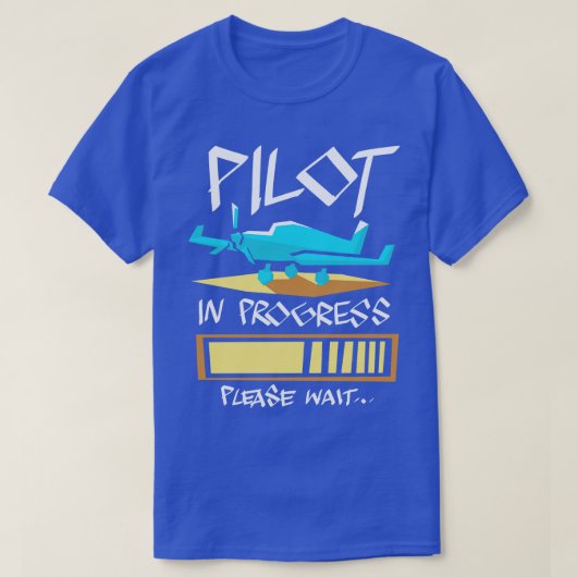 未来パイロット飛行機パイロット航空 Tシャツ (デザイン正面)
