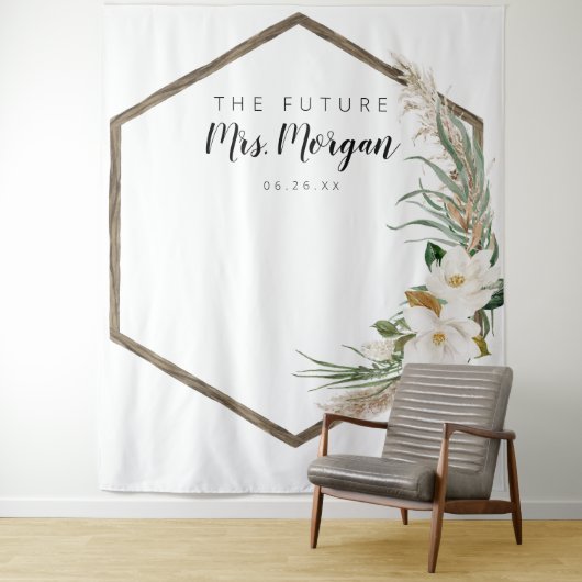 未来ミセスブライダルシャワー背景ボヘミアンリース タペストリー (インサイチュ)