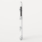 未来ミセス白黒フローラシックなスクリプトブライド Case-Mate iPhoneケース (裏面/左)