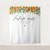 未来ミセス・オレンジブライダルシャワー背景 タペストリー (正面)