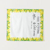 未来ミセス・レモンブライダルシャワーフォトブース背景 タペストリー (正面(横))