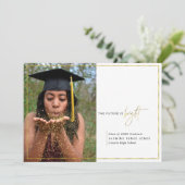 未来ミニマルは明るい写真卒業 案内状 (スタンド正面)