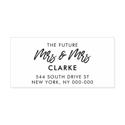 未来モダンのミセス結婚ズ差出人住所 ラバースタンプ (インプリント)