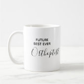 未来モダンの最高の視能矯正タイポグラフィ コーヒーマグカップ (左)