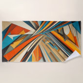 未来主義抽象芸術幾何学 ビーチタオル (正面)