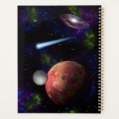 未来主義的な宇宙オデッセイ、宇宙船カスタマイズ済み プランナー手帳 (裏面)