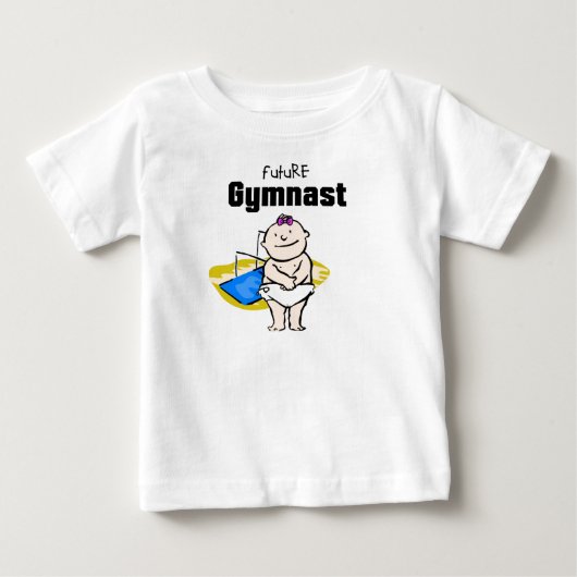 未来体操スター(不均一バー)ベビーTシャツ ベビーTシャツ (正面)
