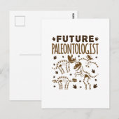 未来古生物学者の古生物学恐竜の骨 ポストカード (正面/裏面)