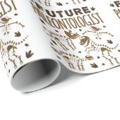 未来古生物学者の古生物学恐竜の骨 ラッピングペーパー (ロールコーナー)