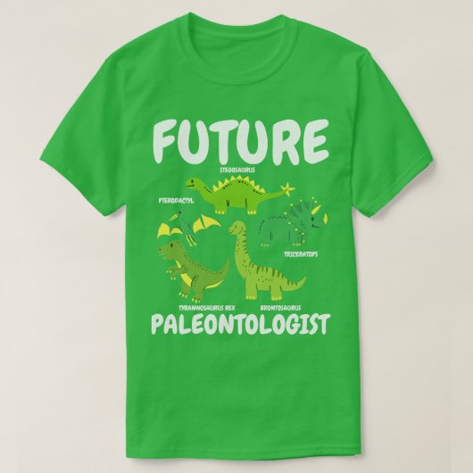 未来古生物学者の恐竜1 Tシャツ (デザイン正面)