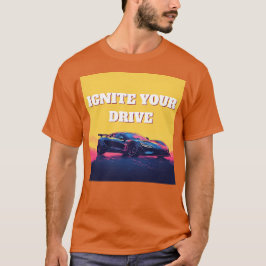 🚀 未来型スポーツカー グラデーション スピードアート Tシャツ
