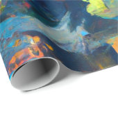 未来型ディストピア都市AIが生成絵画した ラッピングペーパー (ロールコーナー)