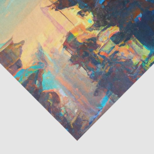 未来型ディストピア都市AIが生成絵画した 薄葉紙 (詳細)