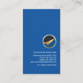 未来型レターMジェット機パイロット 名刺 (裏面)