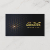 未来型六角パターンハイテク |モダン | 名刺 (正面)