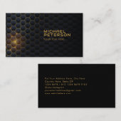 未来型六角ライトハイテク |モダン | 名刺 (正面/裏面)
