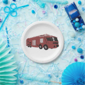 未来型消防車 ペーパープレート (パーティー)