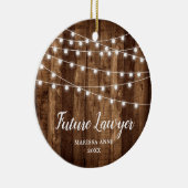 未来弁護士パーソナライズされた法素朴学院 セラミックオーナメント (右)