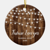 未来弁護士パーソナライズされた法素朴学院 セラミックオーナメント (正面)