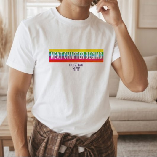 未来志向のモダン・レインボー・グラッドシャツ Tシャツ