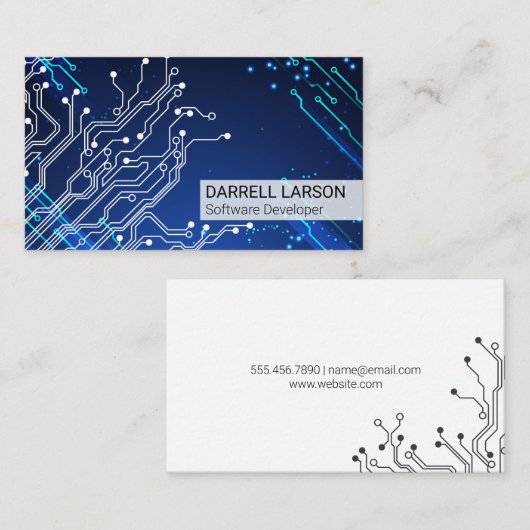 未来技術 | モダン 名刺 (正面/裏面)