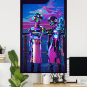 未来時計 – Ken Gage Art ポスター (ホームオフィス)