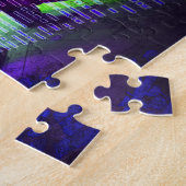 未来派のサイバーパンクのナイトクラブ ジグソーパズル (側面)