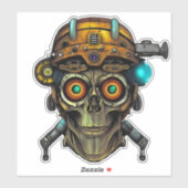 未来派の出会いレトロクール- Groovy Steampunkエイリアン シール (シート)