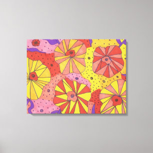 未来派の花の庭の抽象芸術のキャンバスの芸術のプリント キャンバスプリント