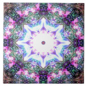 未来派の輝芸術的くフローラ曼荼羅   タイル (正面)