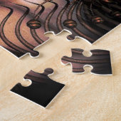 未来派の頭飾りのサイファイの女性 ジグソーパズル (側面)