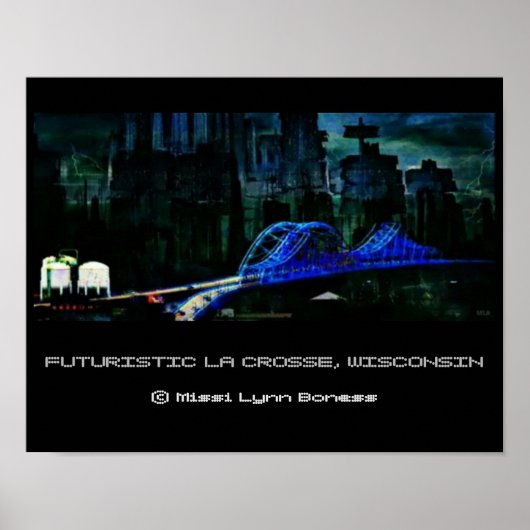 未来派のLa Crosseウィスコンシン ポスター (正面)