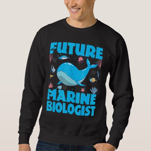 未来海洋生物学者海シュノーケリング学生B スウェットシャツ (正面)