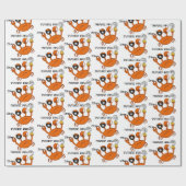 未来海賊カニパーソナライズされた誕生日シャワー ラッピングペーパー (フラット)